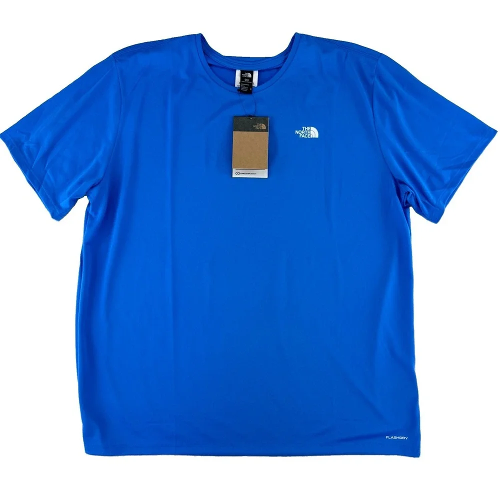 The North Face Elevation FlashDry Mens T Shirt XL Sonic Blue